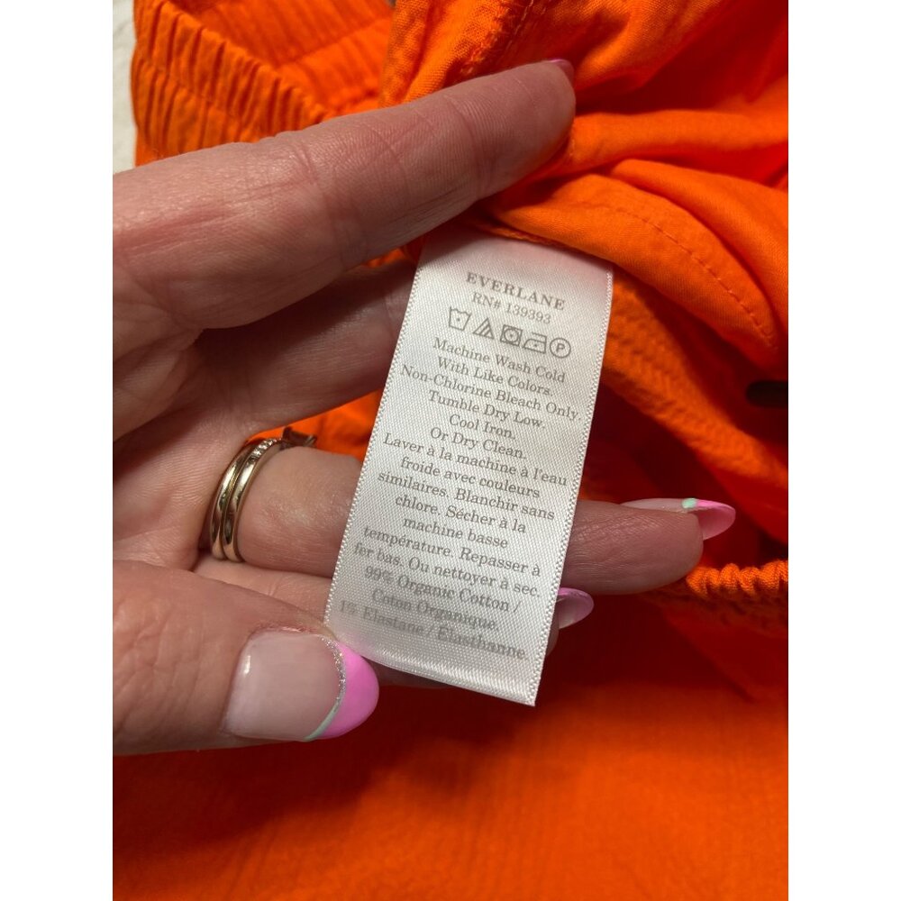 NWT Everlane Orange Seersucker Boxer Shorts-sz Small - Picture 7 of 10